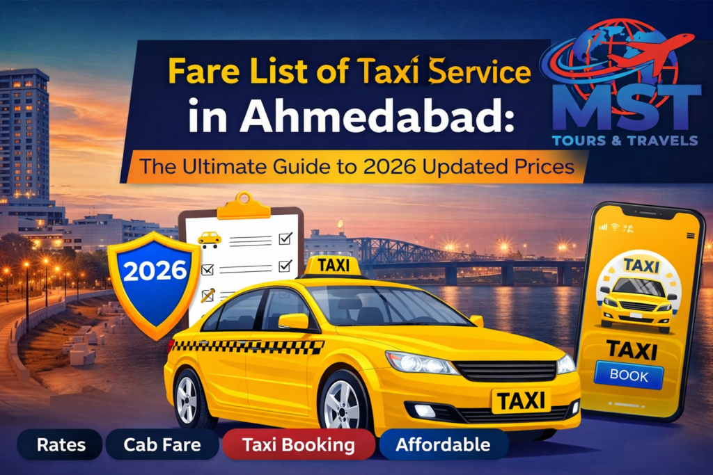Fare List of Taxi Service in Ahmedabad