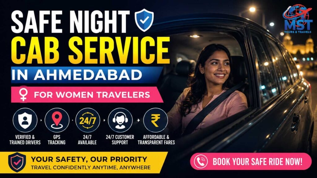 Safe Night Cab Service in Ahmedabad for Women Travelers