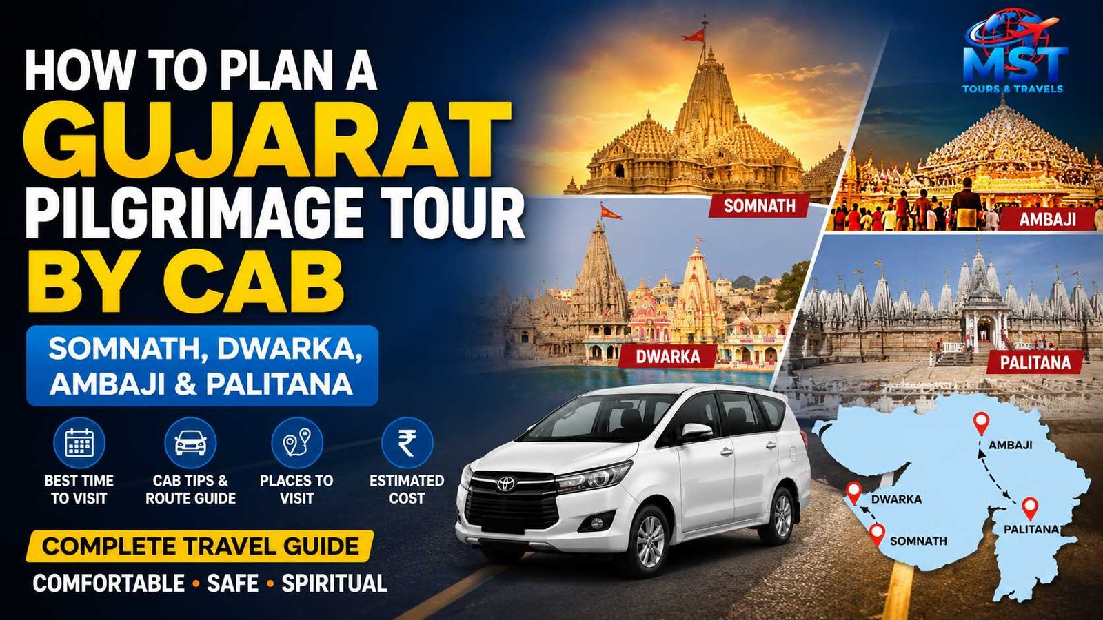 Gujarat Pilgrimage Tour by Cab
