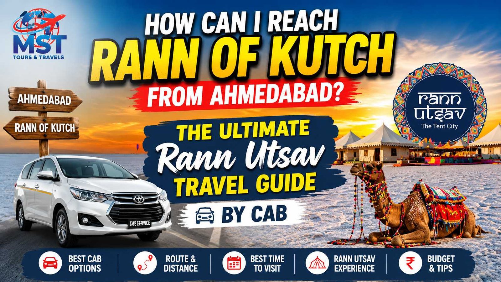 How Can I Reach Rann of Kutch from Ahmedabad