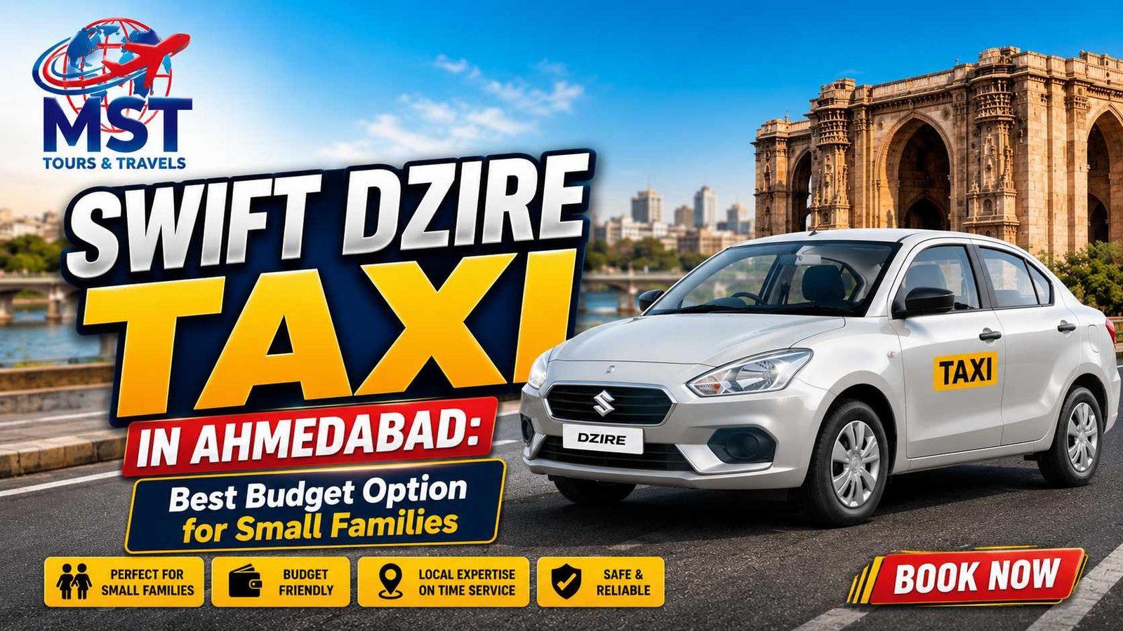 Swift Dzire Taxi in Ahmedabad